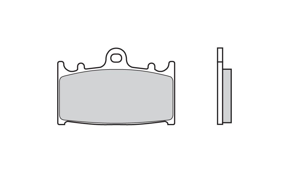 Brembo Plaquettes de frein carbone-céramique avant pour Kawasaki KR-1 S 250