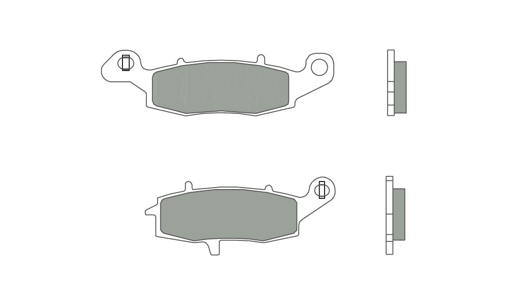 Brembo Plaquettes de frein carbone-céramique arriere pour Kawasaki VN CLASSIC 900