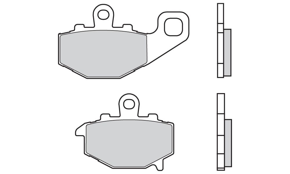 Brembo Brake pads Carbon Ceramic rear for Kawasaki NINJA R (left cal.) 400