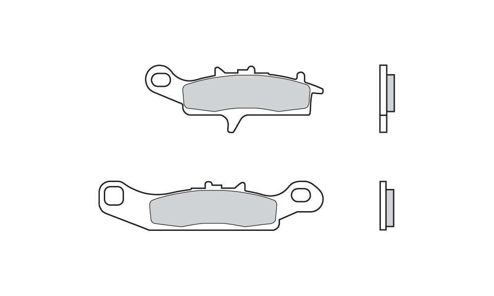 Brembo Plaquettes de frein fritté MX avant pour Kawasaki KFX (droit cal.) 450