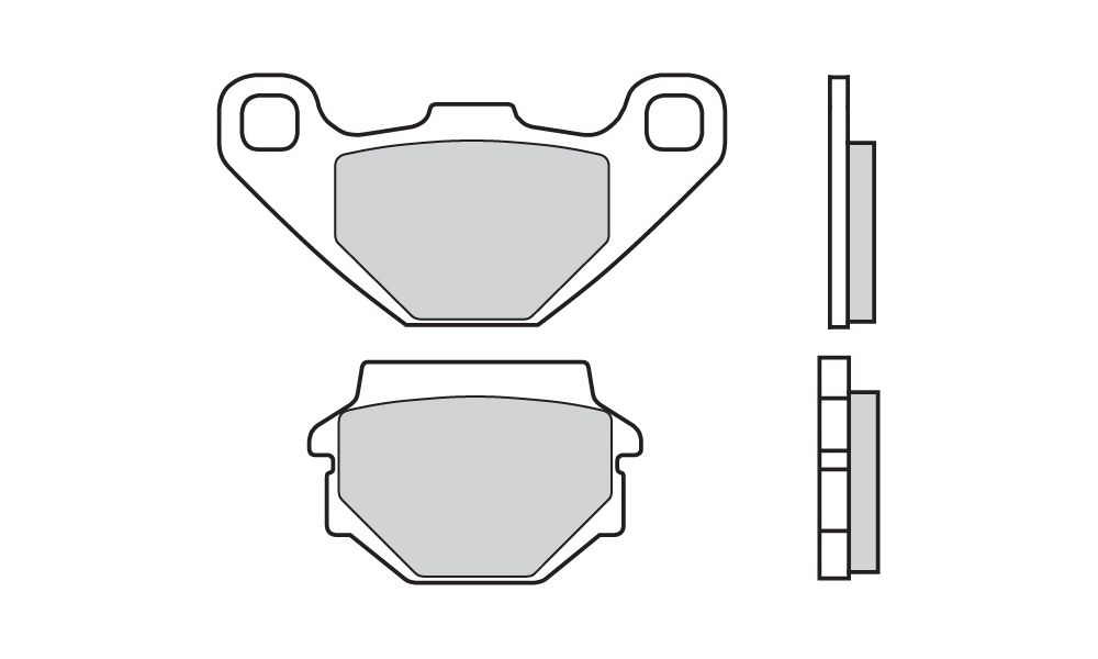 Brembo Plaquettes de frein carbone-céramique avant/arriere pour Kawasaki KH GH EX 100