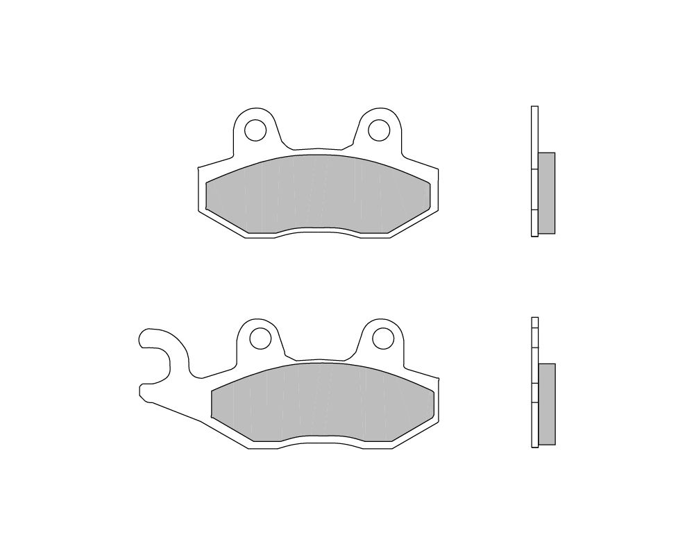 Brembo Plaquettes de frein carbone-céramique avant/arriere pour Benelli CAFFÈ NERO (gauche Etrier) 250