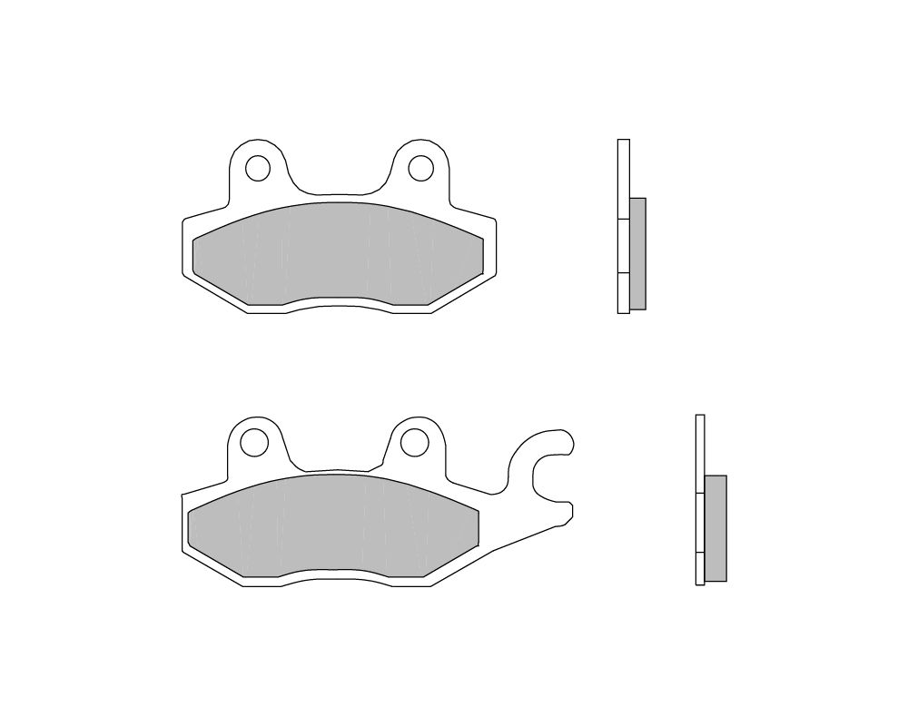 Brembo Plaquettes de frein fritté MX avant/arriere pour Kawasaki KLF C1-C12 Bayou (droit cal.) 300