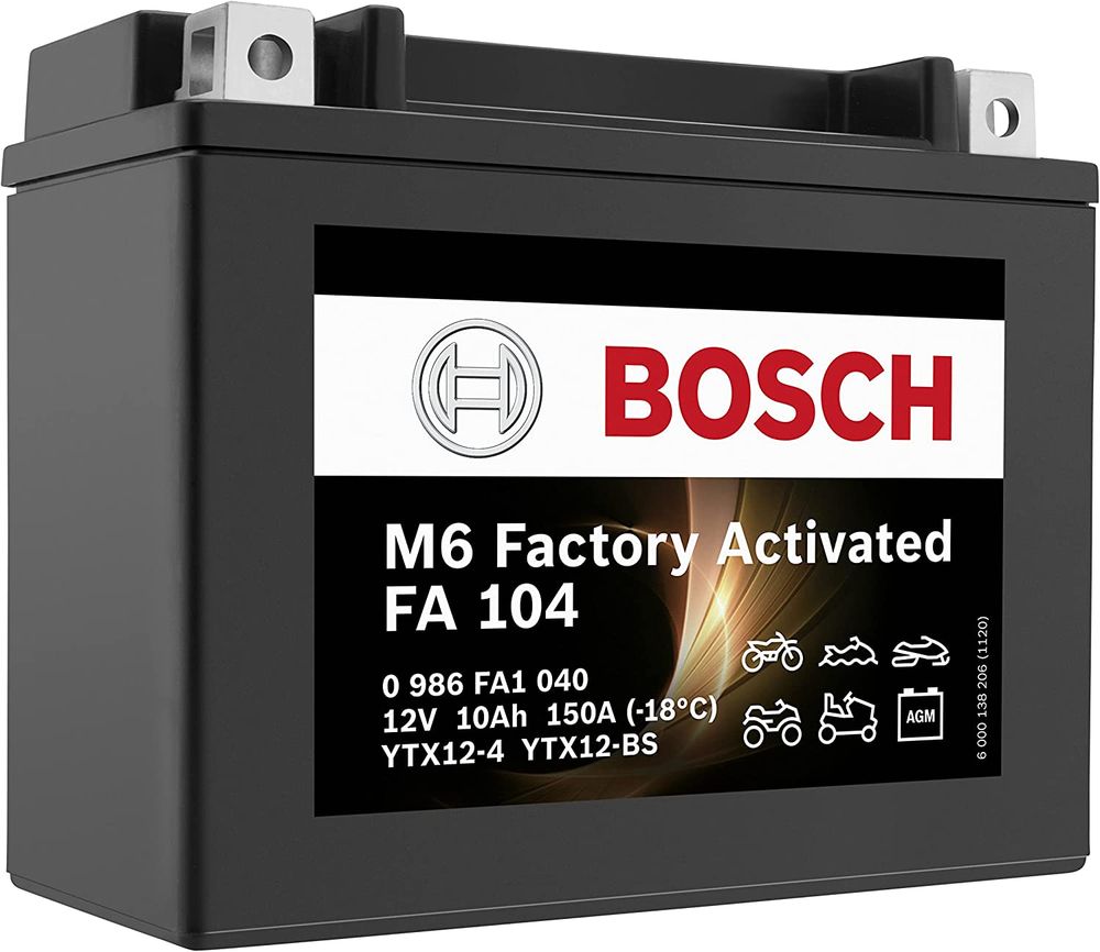 Batterie moto BOSCH FA106 AGM 12V 12ah 200A YTX14-BS