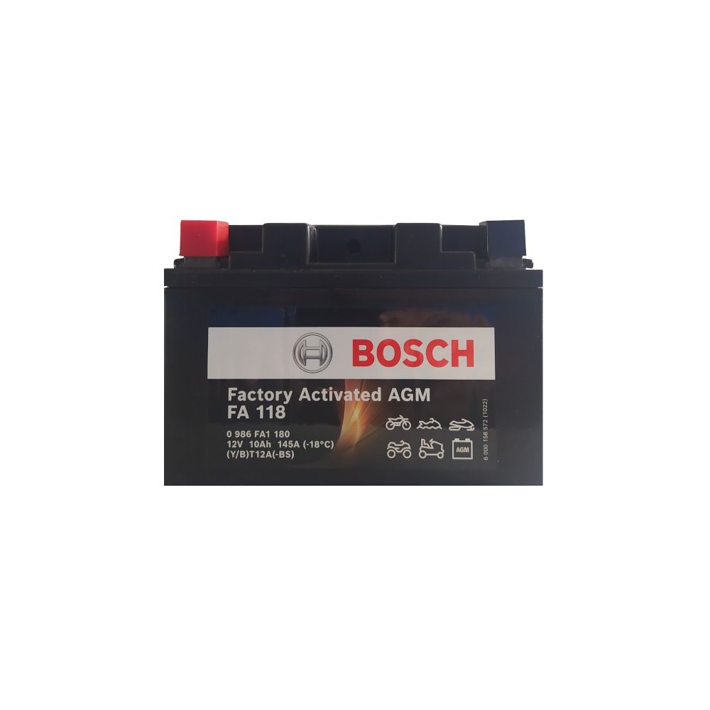 BATTERIA BOSCH PREATTIVATA FA118 12V, 10AH, 145A