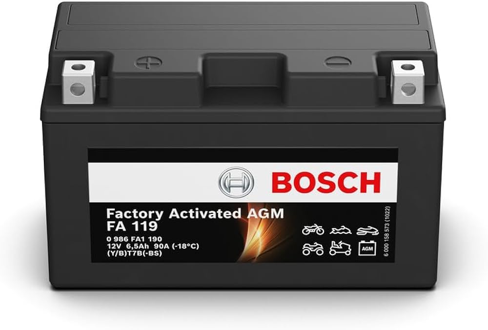 BATTERIA BOSCH PREATTIVATA FA119 12V, 6,5AH, 90A