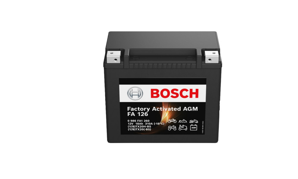 BATTERIA BOSCH PREATTIVATA FA126 12V, 18AH, 310A