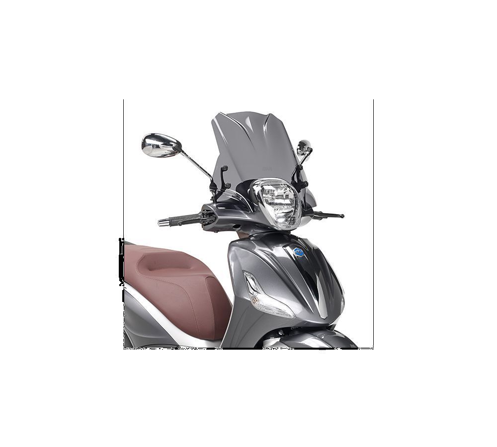 Givi Cúpula ahumada, 29 x 45 cm (H x W) para Piaggio Beverly 125IE/150IE/350 Sport touring