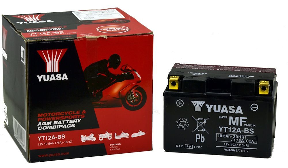 Batterie Moto Yuasa YTX7L-BS + Pack Acide 12V 10.5Ah