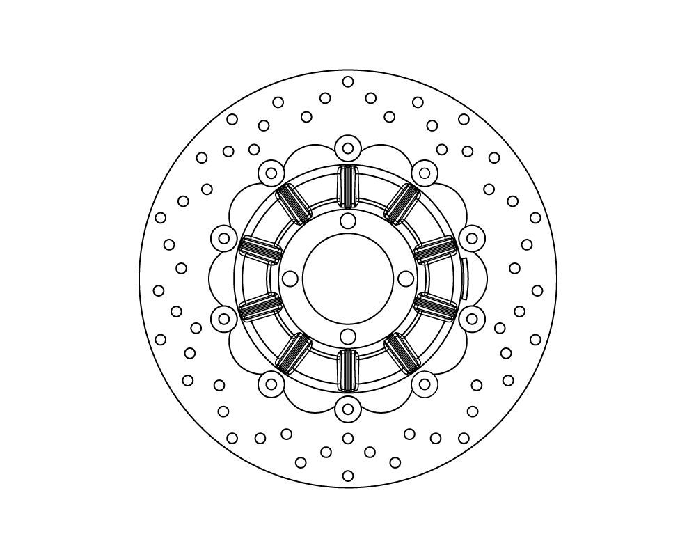 Brembo Disco freno flottante Serie Oro Ø 285 mm BMW R 80 GS 800 