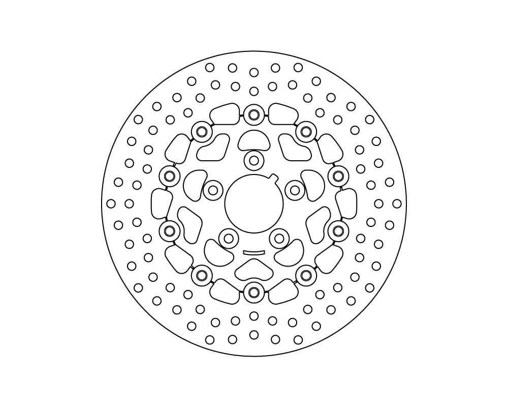 Brembo Disco freno flottante Serie Oro Ø292 mm Harley Davidson XLH3 7084 