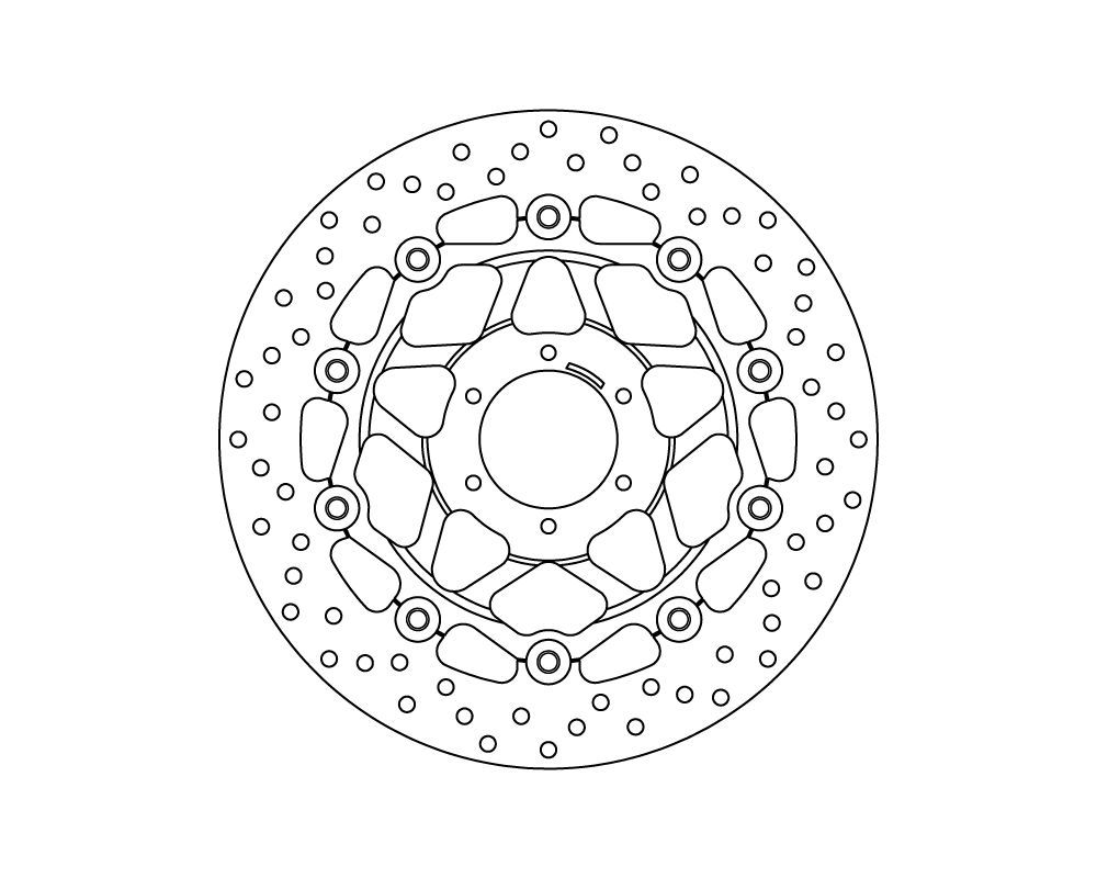 Brembo Disco freno flottante Serie Oro Ø 296 mm Honda CB FOUR 400 