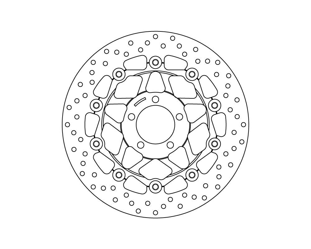 Brembo Disco freno flottante Serie Oro Ø 300 mm Kawasaki ZZR 250 