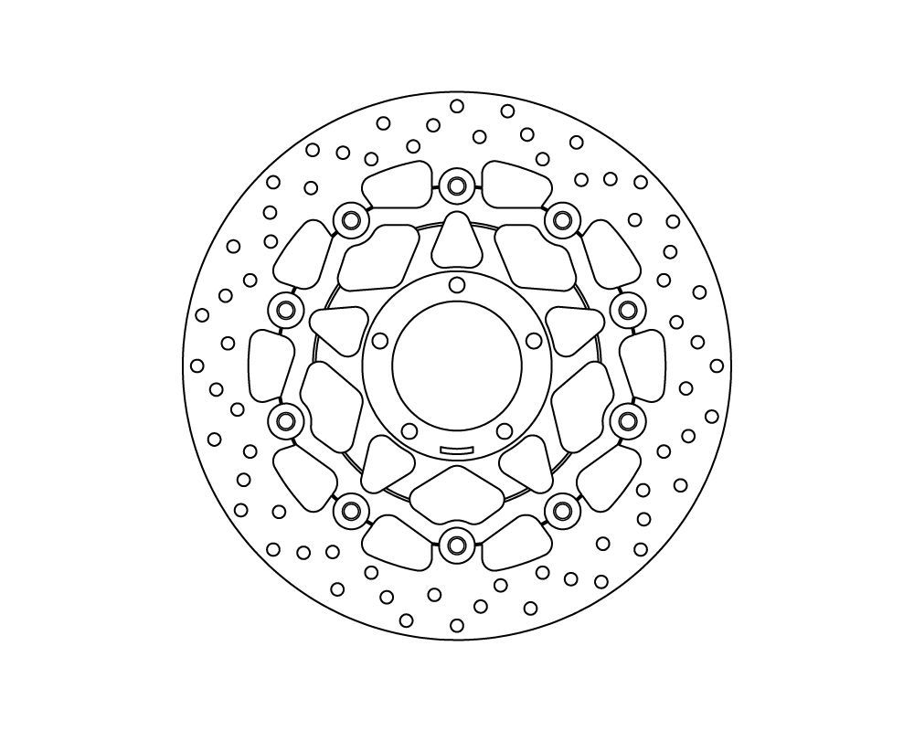 Brembo Disco freno flottante Serie Oro Ø 305 mm Ducati HYPERMOTARD 796 