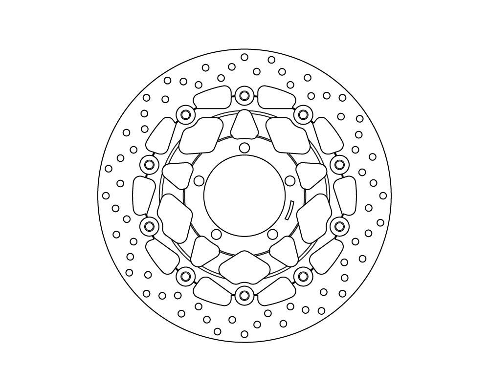 Brembo Disco freno flottante Serie Oro Ø308 mm Triumph Daytona Triple 675