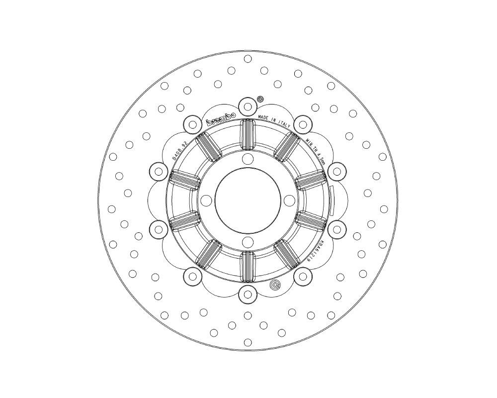 Brembo Disco freno flottante Serie Oro Ø 285 mm BMW R 65 RT 650 