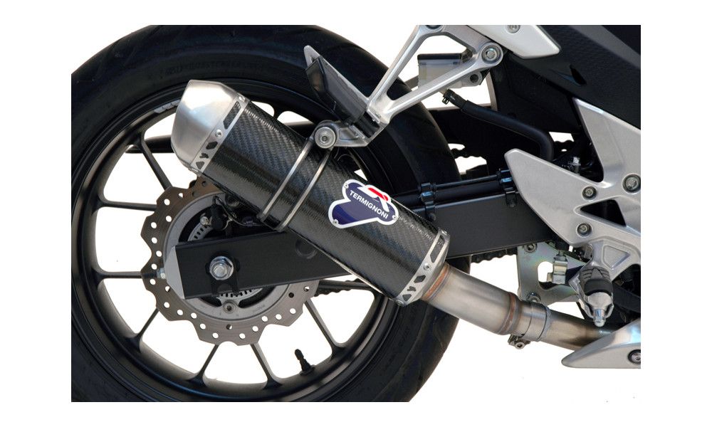 TERMIGNONI SILENCIEUX HOMOLOGUÉ EN CARBONE POUR HONDA CB 500 / CBR 500