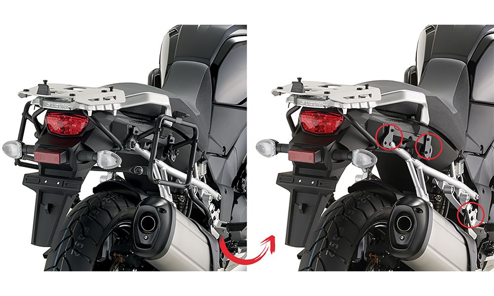 PORTAVALIGIE LATERALI SUZUKI DL1000 V-STROM&#39;14DL1000 KAPPA MOTO