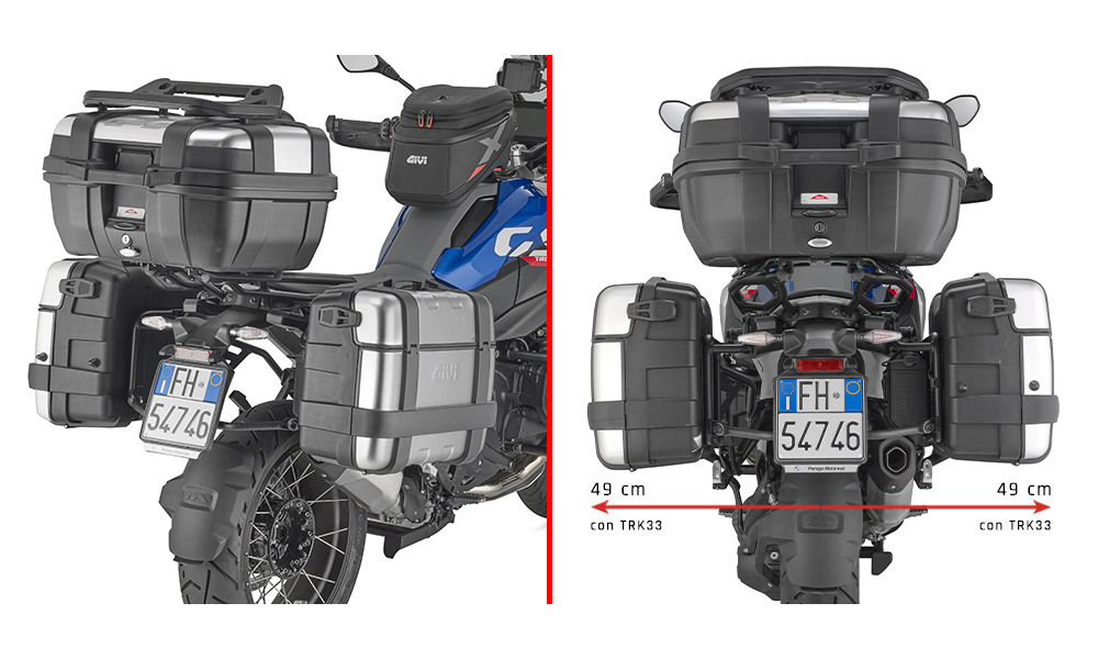 Portavaligie laterale per valigie Monokey Givi per BMW R 1300 GS