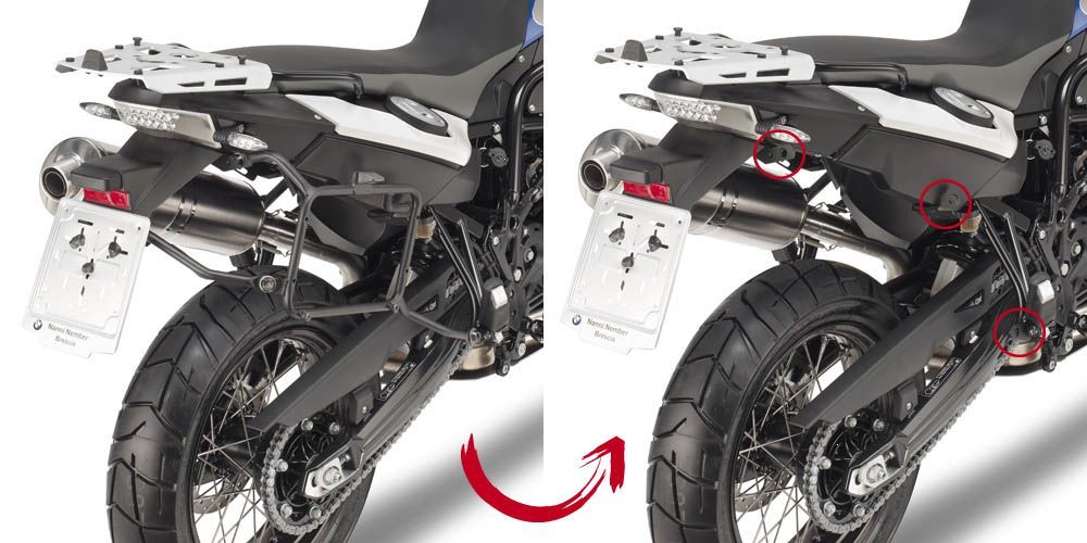 Givi Supports à liaison rapide valises latérales BMW F 650 GS, F 800 GS, F