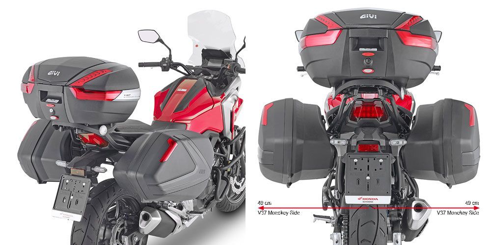 Givi Supports latéraux valise V35, V37 Monokey SIDE Honda NC750X (21)