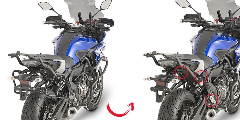 Givi Portavaligie laterale V35 Monokey Yamaha MT-07 TRACER