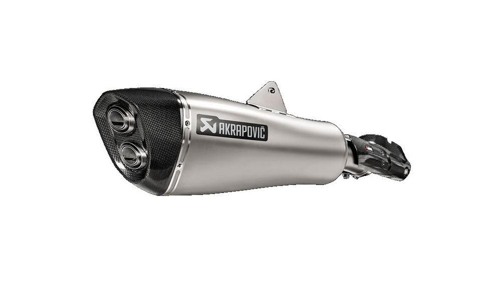 Akrapovic Silencieux en Titane avec embout en Carbone homologué pour BMW R 1250 RT