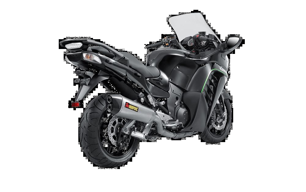 Akrapovic Silencieux Slip on Titane avec embout en carbone pour Kawasaki 1400 GTR