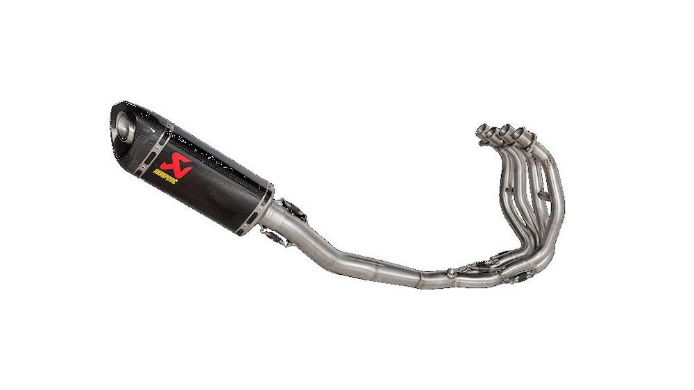 IMPIANTO SCARICO COMPLETO AKRAPOVIC NON OMOLOGATO TERMINALE CARBONIO KAWASAKI NINJA ZX-25R