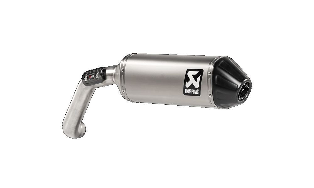 Akrapovic silencieux Titane homologué avec embout en carbone pour Moto Guzzi V85 TT