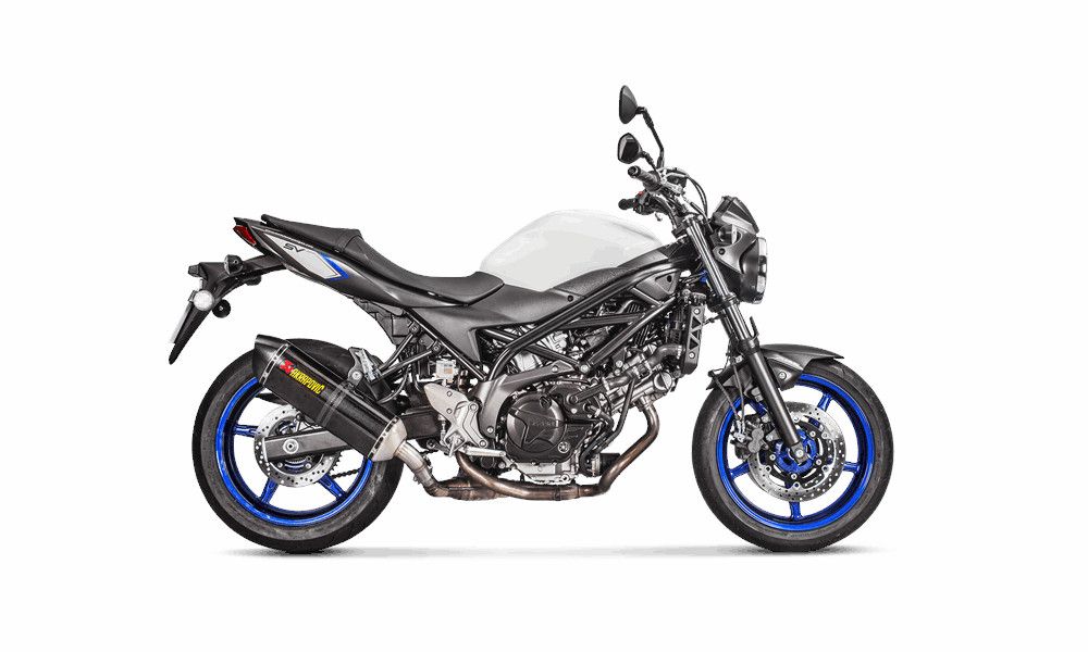 Akrapovic Terminale titanio omologato fondello carbonio Suzuki SV 650