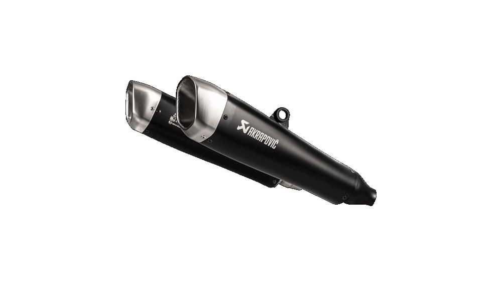 AKRAPOVIC PAIR OF SILENCER BLACK TITANIUM APPROVED TRIUMPH SPEED TWIN THRU