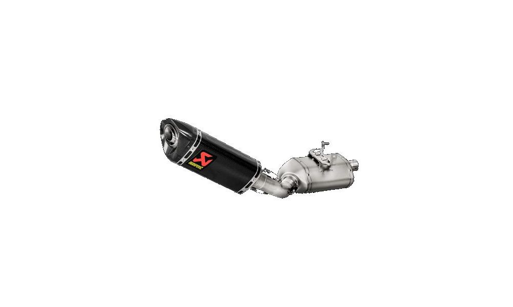 Akrapovic Silencieux de Carbone homologué avec embout de carbone pour Triumph Street Triple 765 S/R/RS 