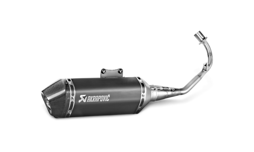 Akraprovic Ligne complètenoir inox homologué pour Piaggio Primavera 125/150ie 3V, Sprint 125/150ie 3V et Piaggio Liberty 125/150 3V - 2016 iGet motor