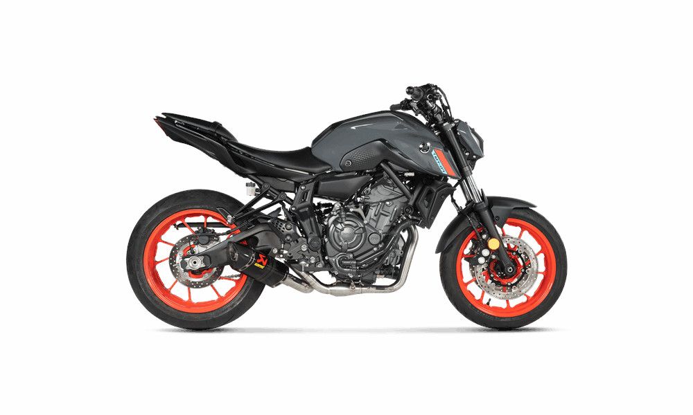 Akrapovic Echappement Carbone avec flasque en carbone pour Yamaha MT 07