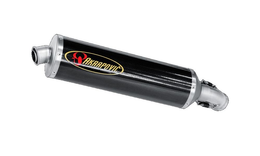 Akrapovic Echappement Slip on enveloppe en Carbone, interne en acier inoxydable , homologué pour BMW K 1200 S/R/Sport